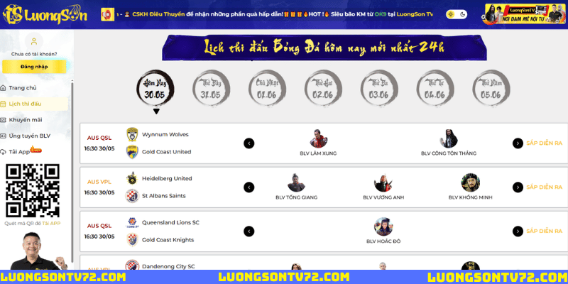 lịch thi đấu 1 Lịch thi đấu cập nhật hằng ngày